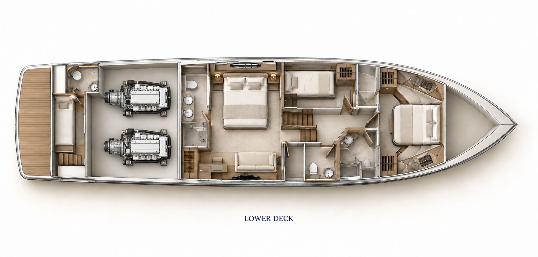 Baltra B65 lower deck deck plan