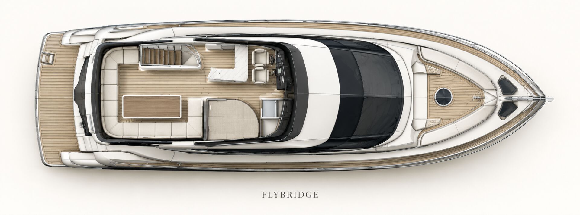 Baltra B75 flybridge deck plan