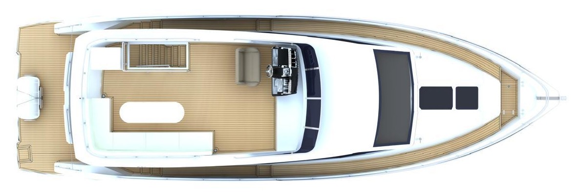Baltra B55F flybridge deck plan